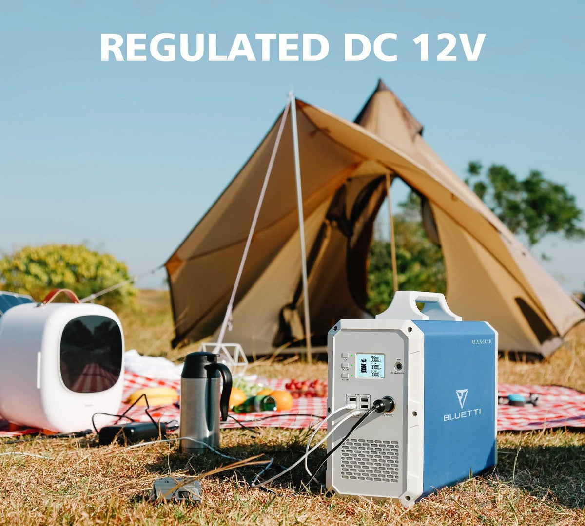 maxoak bluetti eb240 power station bundle regulated DC 12V 