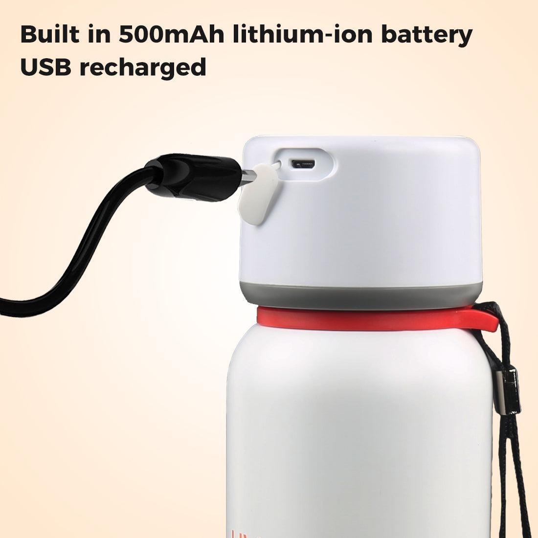 DU06 UV Self-Cleaning UV Water Bottle-White&Black - Maxoak