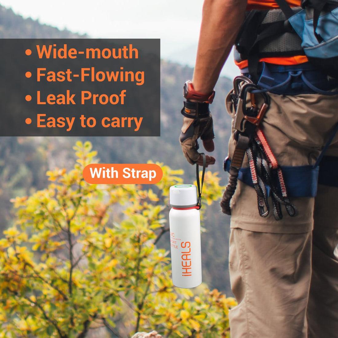 DU06 UV Self-Cleaning UV Water Bottle-White&Black - Maxoak