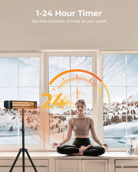 MAXOAK Infrared Patio Heater 1500W for Outdoor Indoor-QHA - Maxoak